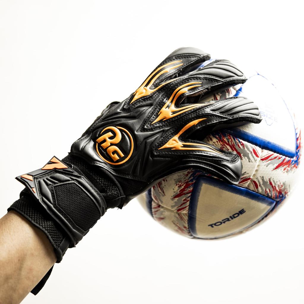 Originálne brankárske rukavice RG Aspro Black Out Japonsko Japonský model 4 farby Aspro Black Out Contact Black (R.G.) (Oranžová, Nie. 8)