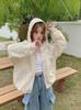 2025 Spring/Autumn Women's Hooded Petite Casual Loose Windbreaker Jacket