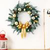 Artificial Wreath Christmas Wreath with Pinecone and Bowknot for Front Door Window Yard Garden Christmas Decorations