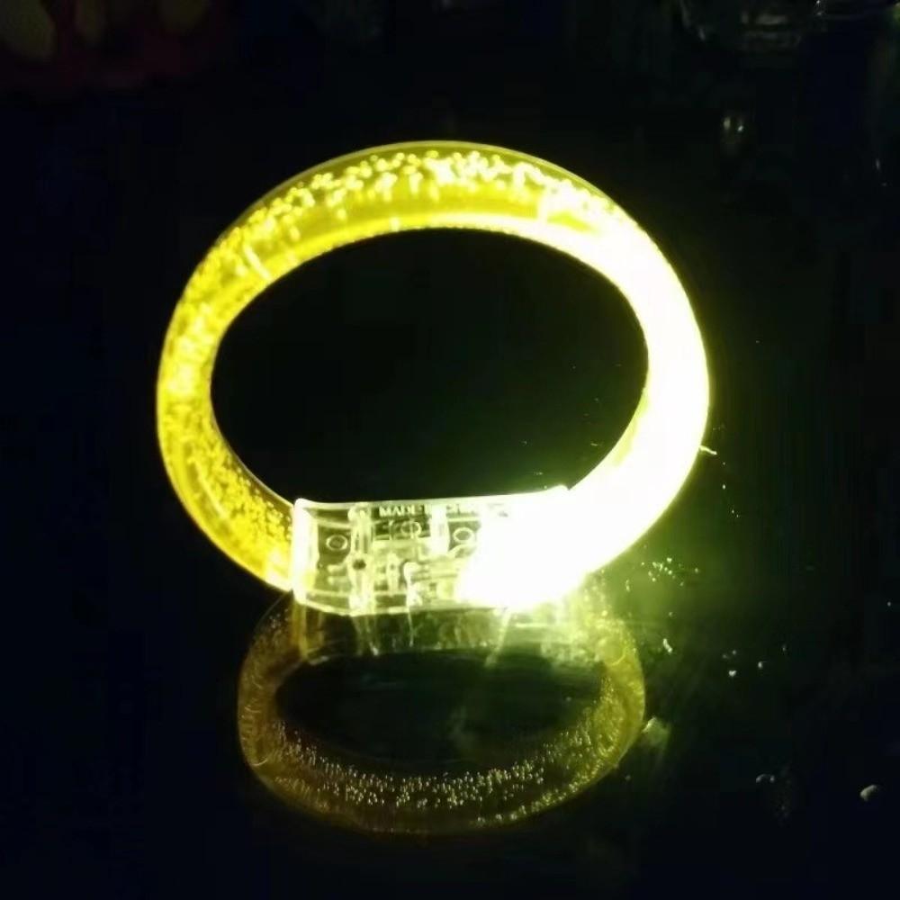 10 Pieces Glow in The Dark Light Up Bangle Plastic Flashing Bubble Bracelet  Night Events