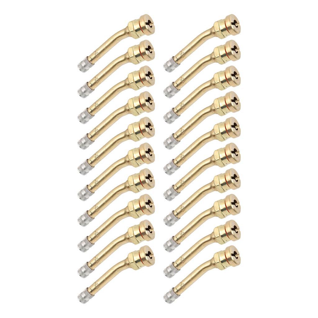 20PCS Tire Valve Stem Copper Excellent Sealing Capacity Rust Prevention For Truck Trailer RV Weeder V3 20 5
