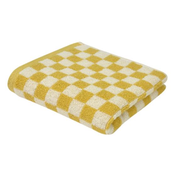 Pure Cotton Hand Towel Plaid Print Lightweight Water Absorbent Decorative Towel Gym Quick-Dry Washcloth