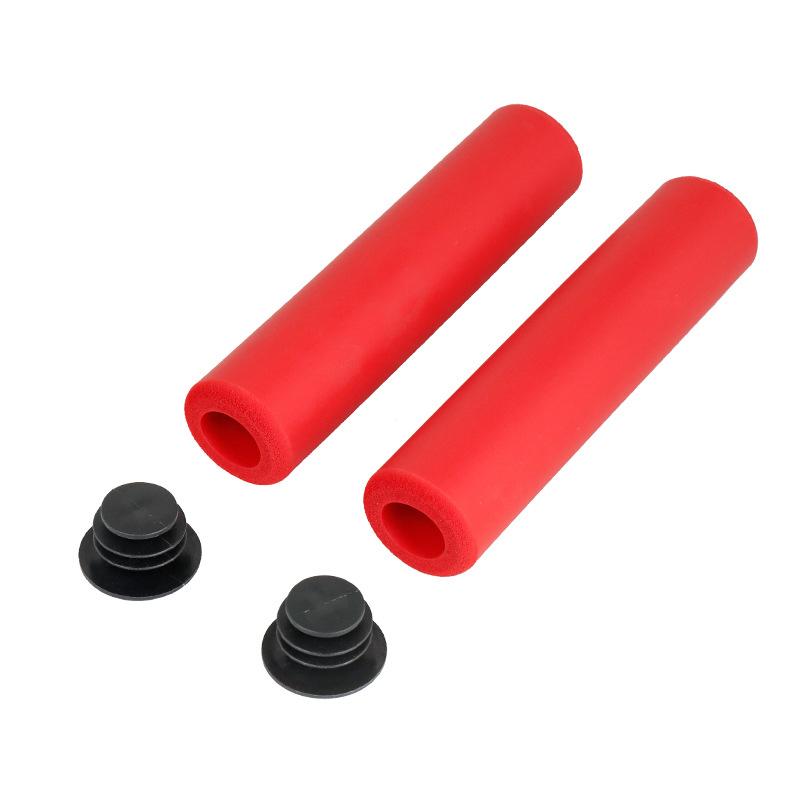 

1 Pair Silicone Anti-Slip Handlebar Grips, Soft Wear-Resistant Cover Support Grip for MTB Mountain Road Bike Cycling Replacement Parts червоний