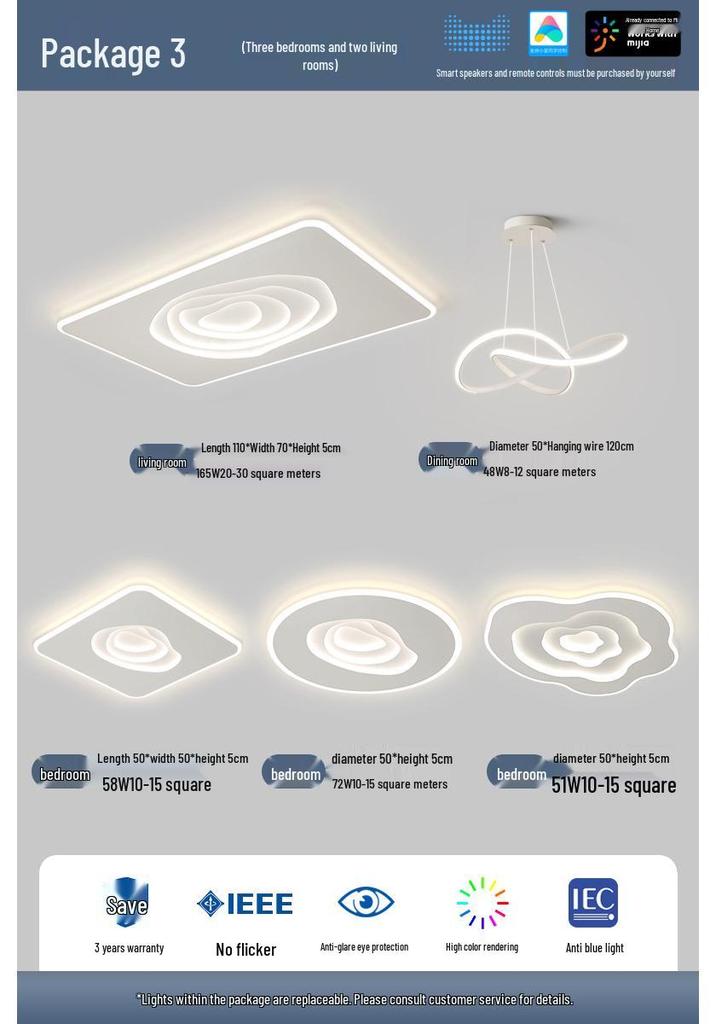 Minimalist Cloud-Shaped Ceiling Light with Mijia Smart Support for Living Room