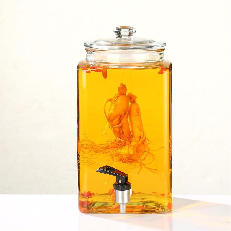 ZISIZ Sealed Glass Liquor Infusion Jar with Tap