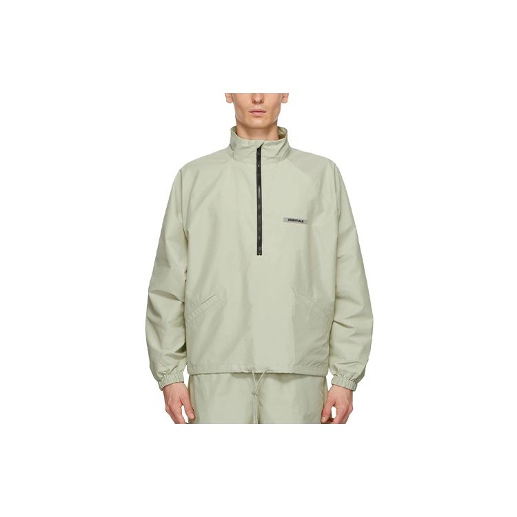

Fear of God Спортивная куртка Essentials с молнией до половины и логотипом на плечах Куртки унисекс Sage FOG-FW20-191 M