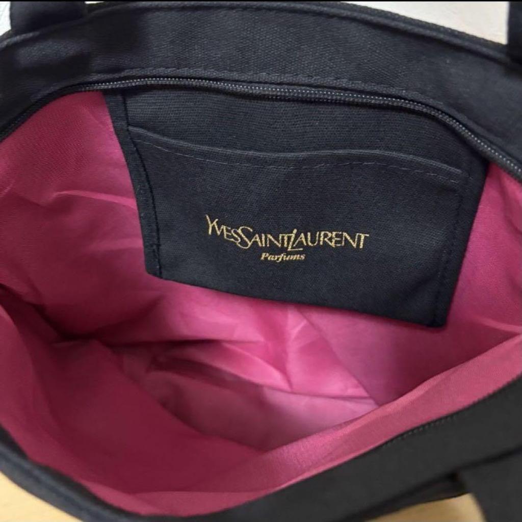 Yves Saint Laurent Black Tote Bag with Zipper [Parallel Import]
