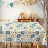 Mediterranean Pattern Rectangle Table Cloth for Table Decor Kitchen Dining Waterproof Reusable Tablecloth for Tables Dining Room