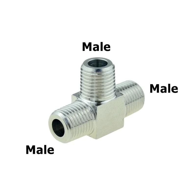 304 Stainless Steel Pipe Fitting Tee Elbow 4 Way 1/8 1/4 3/8 1/2 Female Male Thread High Pressure Air Adapter Coupler Connector