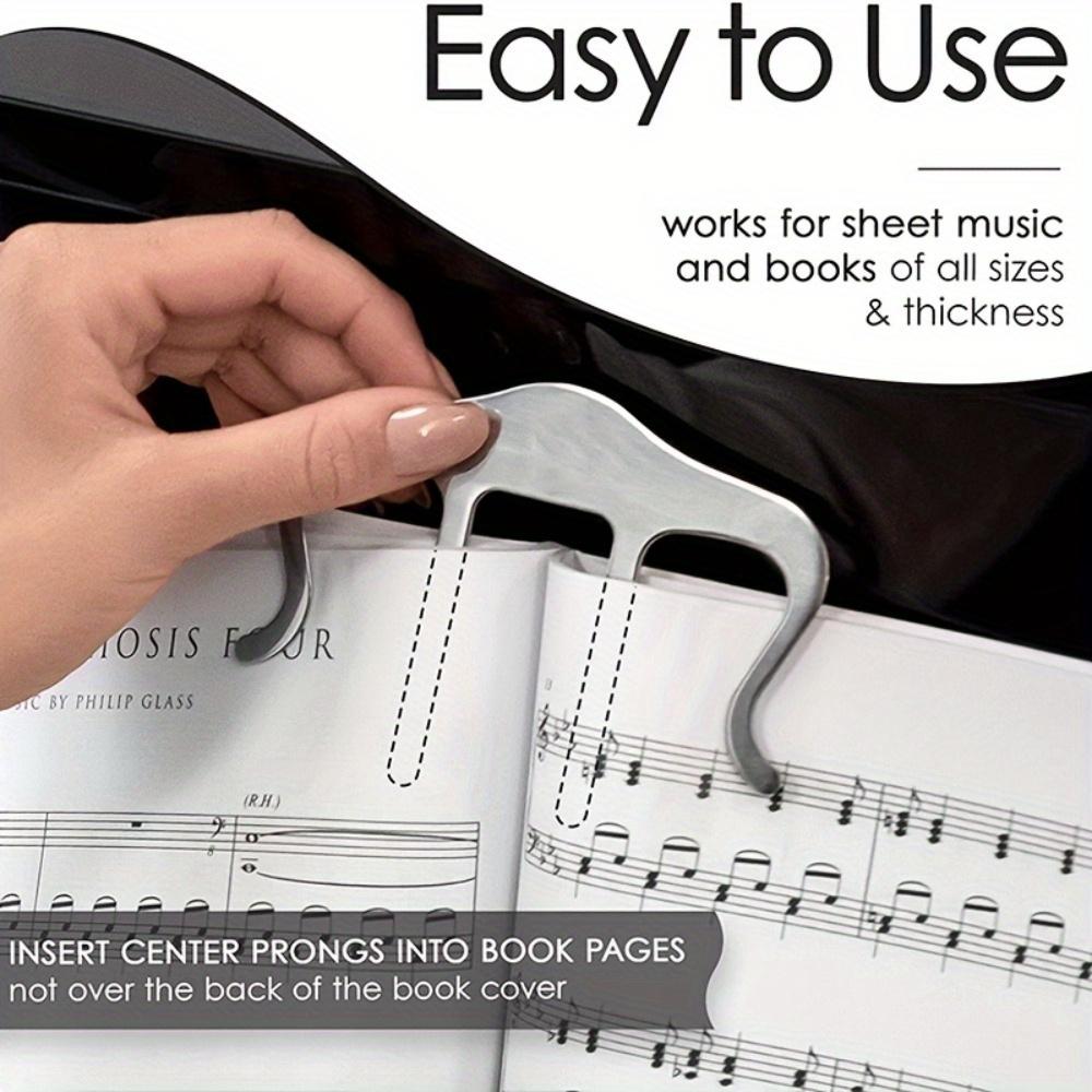 Large Music Book Holder. Securely Holds Sheet Music for Piano, Guitar, Violin. For All Musicians.