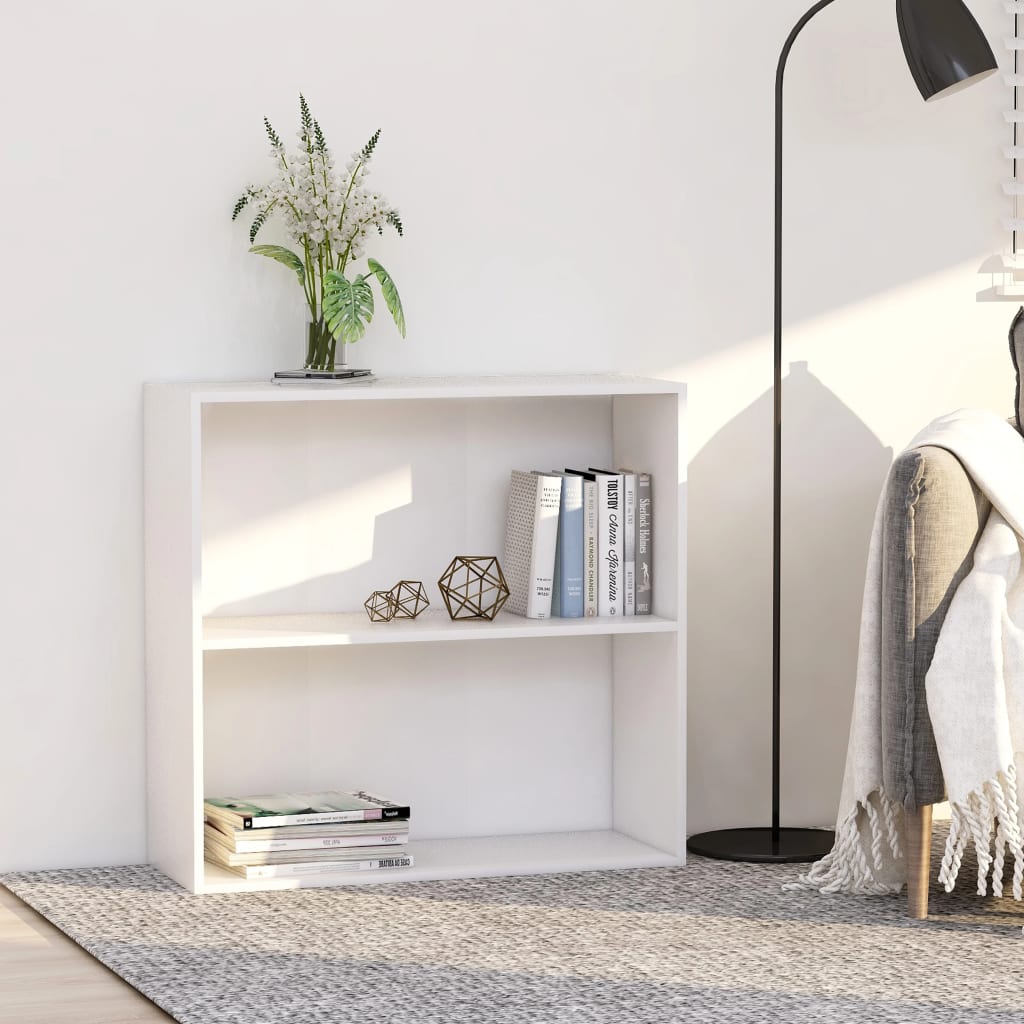 vidaXL Bücherregal Weiß 80x30x76,5 cm Holzwerkstoff weiß