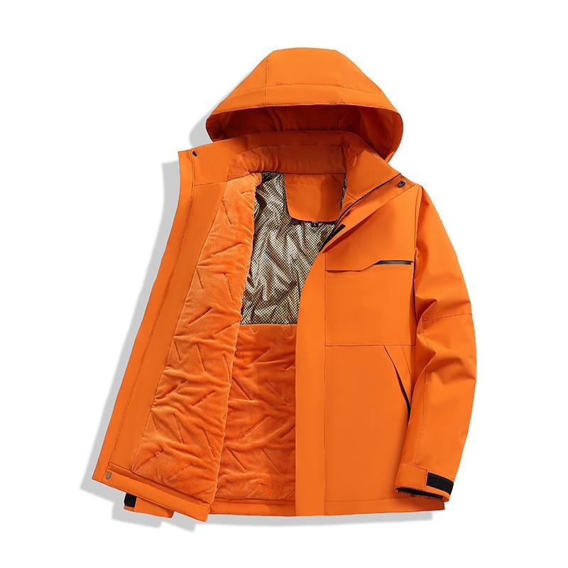 Graphene inner thickened cotton-padded clothes are cold-proof and warm in winter, windproof and waterproof outdoor mountaineering suits, couple coats.