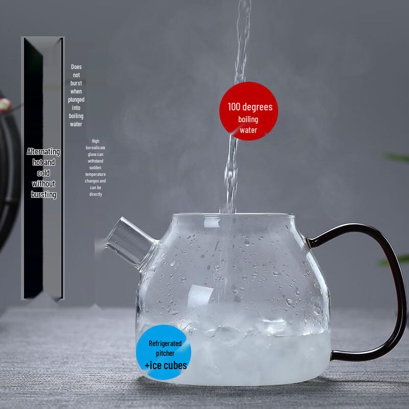 Hanyou Thickened Glass Straight Spout Health Pot