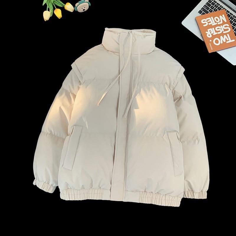 Cotton Clothes Men and Women with The Same Models of Winter Tide Couples Paragraph Sleeve Removable Vest Leisure Jacket Fashion Casual Jacket