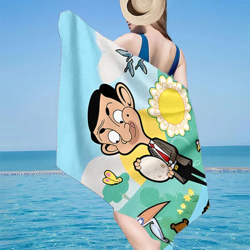 Mr. Bean's Adventure Beach Towel, Super Soft Microfiber, Gift for Her/Him, Birthday, for Pool, Beach, Travel, Home Decor Fan gifts