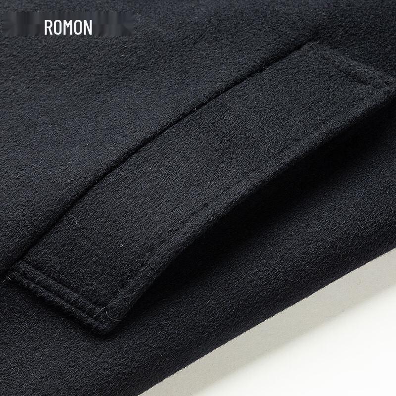 Luomeng Men's Merino Wool Blend Mid-length Overcoat