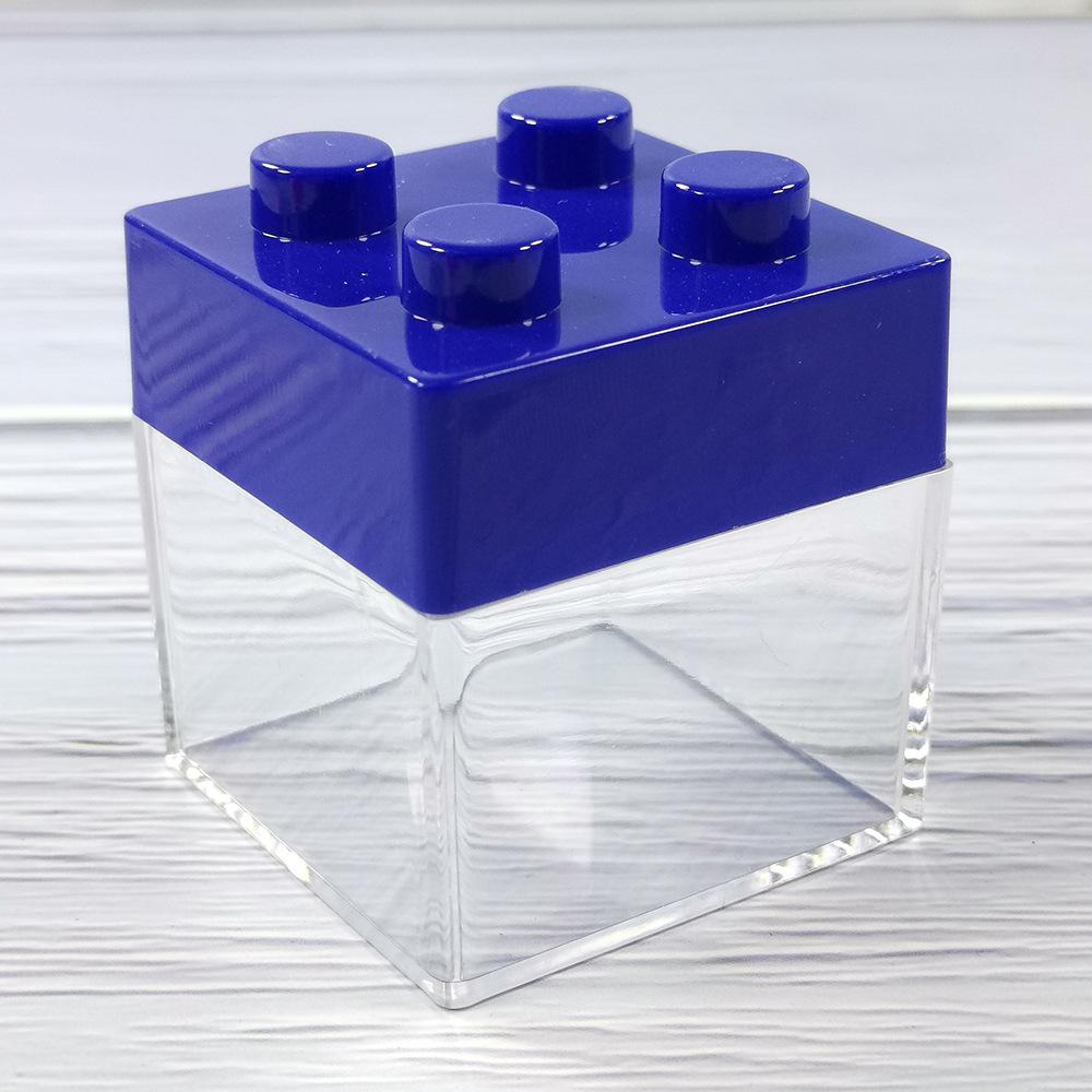 12/24pcs Personalized Cute Transparent Building Blocks Plastic Storage Box Wedding Candy Box Party Birthday Candy Box