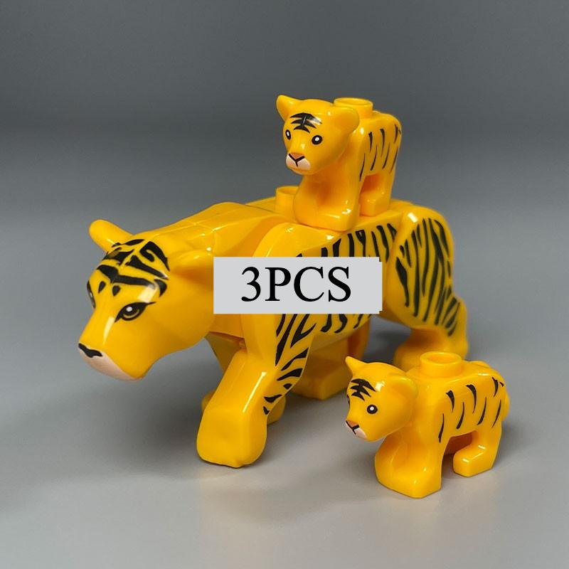 The Zoo Model African Elephants Camel Deer Crocodile Leopard Animal Building Blocks Educational Games Figure Brick Toys Kid B03