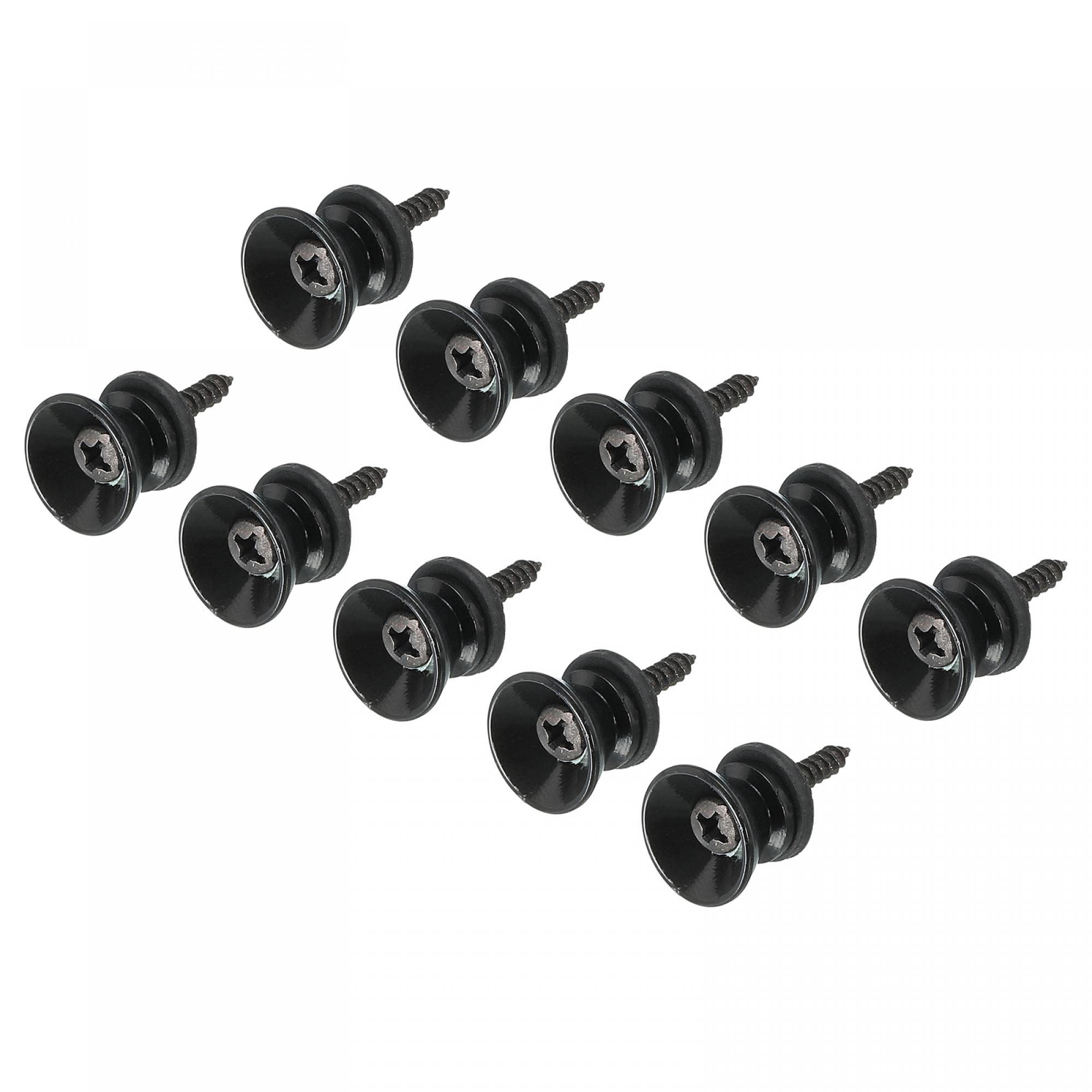 

uxcell Guitar Neck Strap Strap Lock Small End Pin with Felt for Guitars and Holder, Pin, Set, Metal, Black, Washers, Basses, 12-Pack