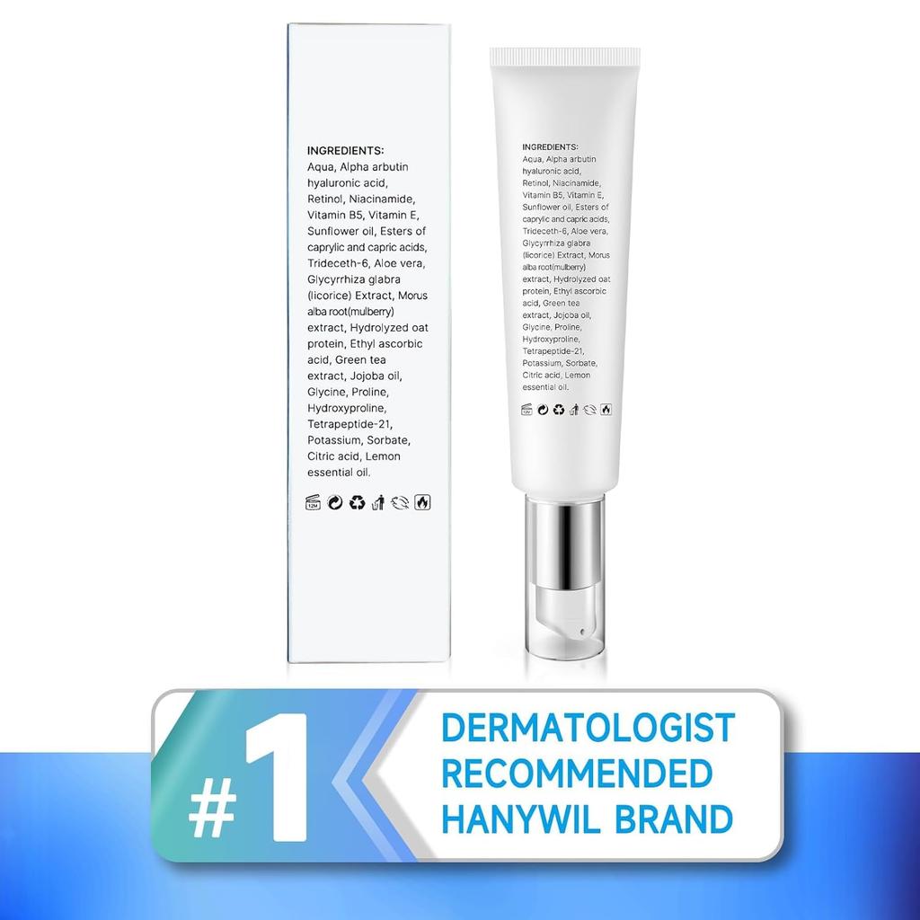 HANYWIL Dark Spot Corrector Cream for Hyperpigmentation,Brightening Serum for Face & Body,Rapid Fade Treatment for Sun Spots, Age Spots &