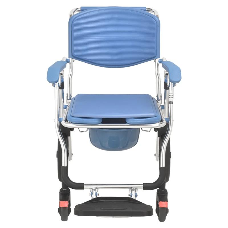 For Disabled Bathroom Chairs Bathing Folding Shower Commode Wheel Chairs Toilet for the Elderly Showers