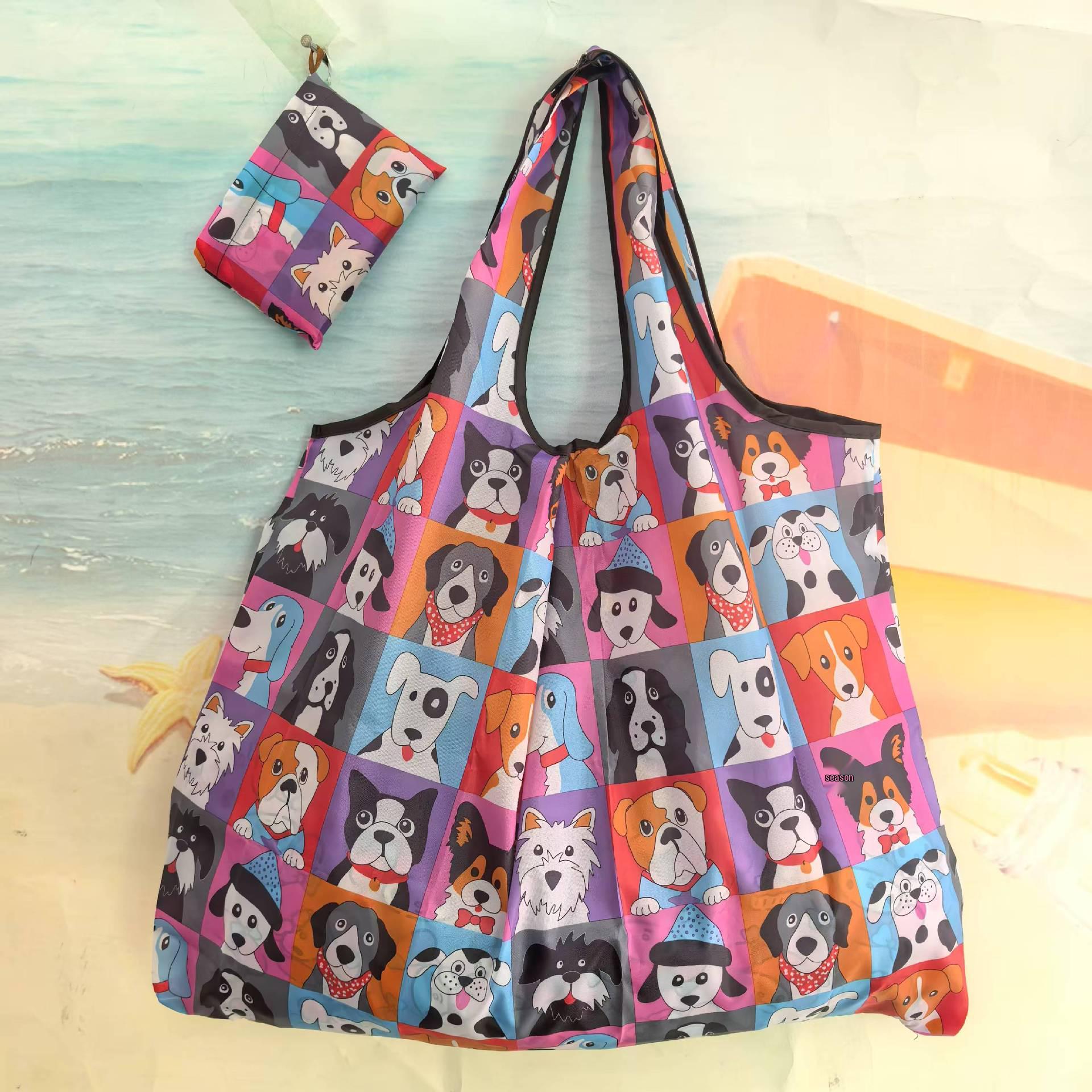 

Надвелика картата водонепроникна складана нейлонова екологічна сумка для покупок та подорожей