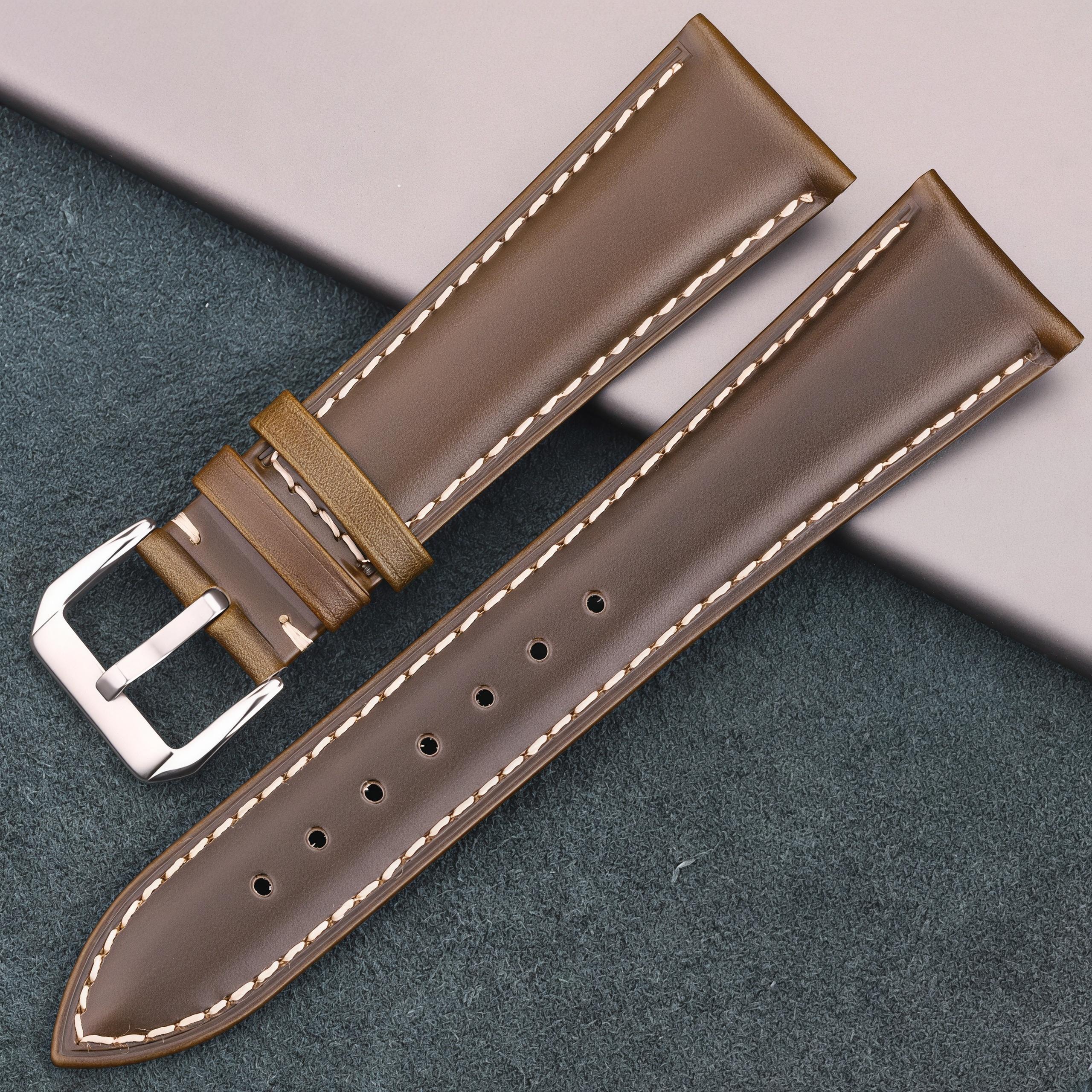 

Ретро Кожаный Ремешок для Часов с Восковым Покрытием 18мм 20мм 22мм 24мм Премиум Мягкий Сменный Ремешок Винтажные Аксессуары для Мужчин Женщин 18mm