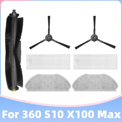 Compatible For 360 S10 X100 MAX Robot Vacuum Cleaner Spare Part Main Side Brush Hepa Filter Mop Cloth Rag Replacement Accessory