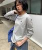 RONRON Dot Stripe Multi Pocket Long Sleeve Gray