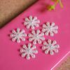 100pcs 12mm White Pearl Resin  Snowflake  Flatbacks DIY  Christmas  Decor  Phone  Case  Scrapbooking  Crafts  Embellishments