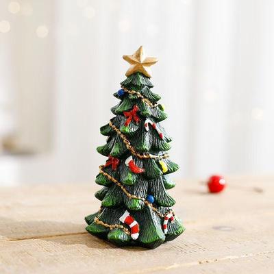 Mini Christmas Tree Resin Décor - New Stylish Christmas Ornament for Home Decoration Practical Gift for Holiday Tabletop Scenery