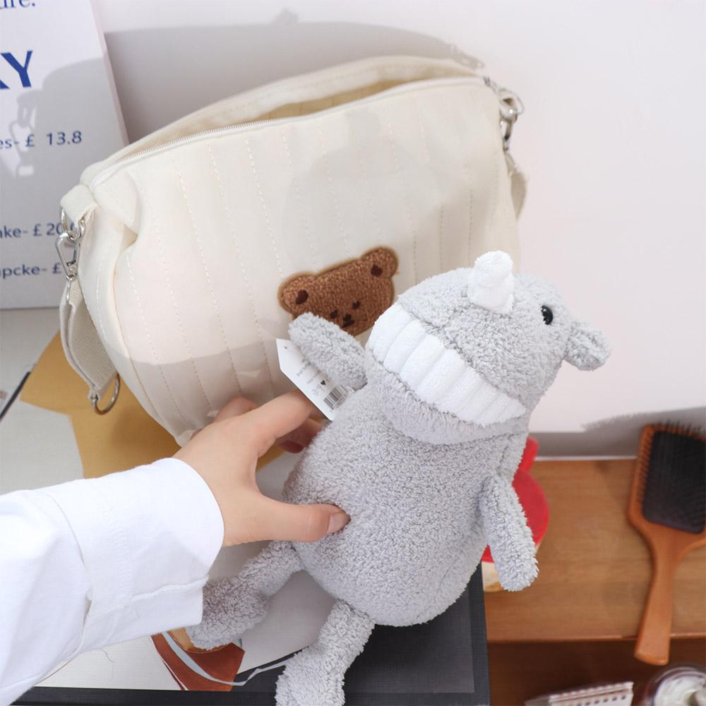 Quilted Cotton Stroller Organizer Bag Bear Mommy Bag Reusable Pram Storage Bag  Baby Stroller Pouch