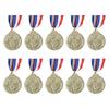 10Pcs Baseball Medals Metal Winner Medals with Neck Ribbon Competition Prize Medals Baseball Memorial Medal for Sports Games