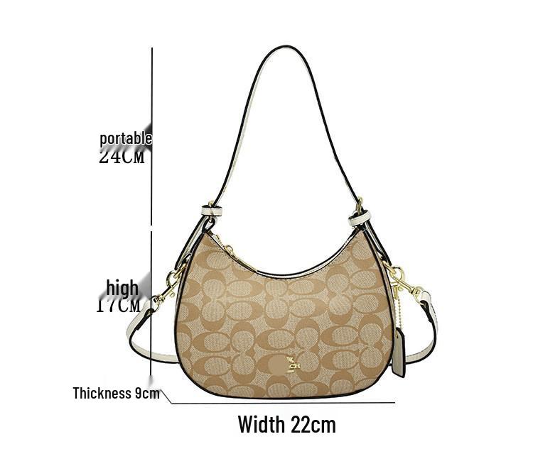 Dámská retro taška přes rameno s potiskem písmen pro rok 2025 – Trendy všestranná crossbody a podpažní kabelka