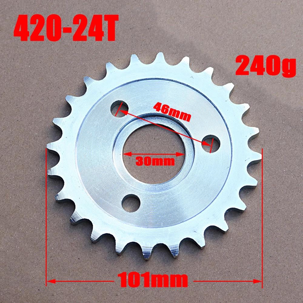 Motorcycle 420-24T 25T 26T 27T 28T 30T Tooth Rear Wheel Chain Disc For Honda Z50 Z50A Z50J Z50R Mini Trail Monkey Bike Universal