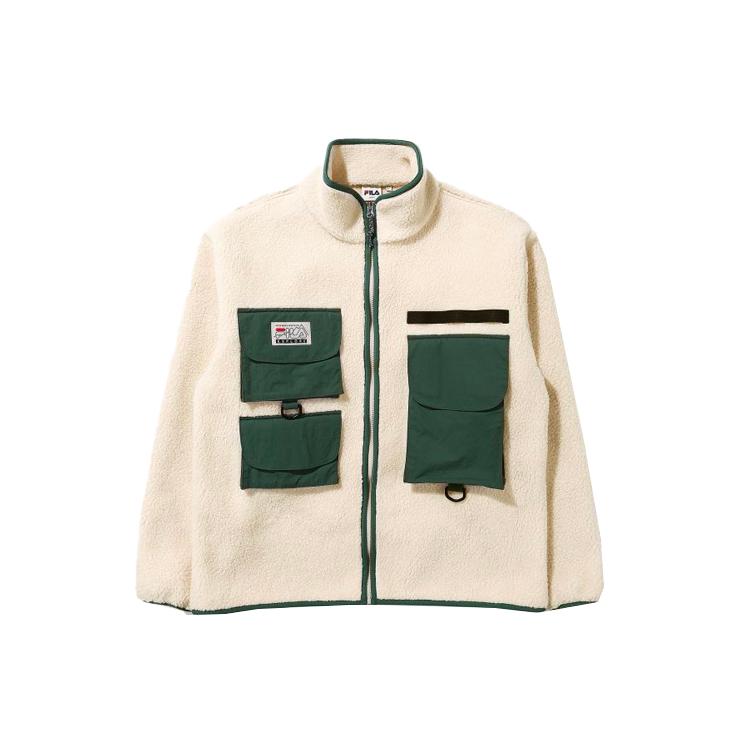 

New FILA Velvet Jackets Unisex Beige FS2PLD4E11X-LBE M