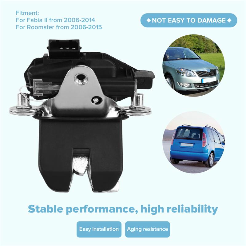 Car Rear Trunk Tailgate Lock Latch For Skoda Fabia II/Roomster 2006-2015 5J0827501B 5J0827501A 5J0827501C