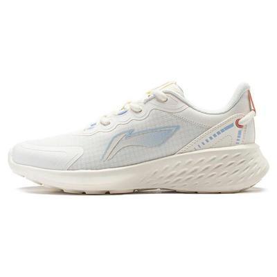 Li Ning Zapatillas de Running de Caña Baja Transpirables Casuales Suaves para Mujer Zapatilla Deportiva Blanco Roto ARST048-3
