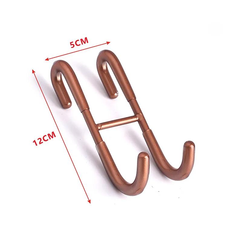 304 Hook Stainless Steel Glass Door Back Hook Hanging Double-Hook Bathroom Metal Non-stick Double-sided S-Hook Clothes-Hook