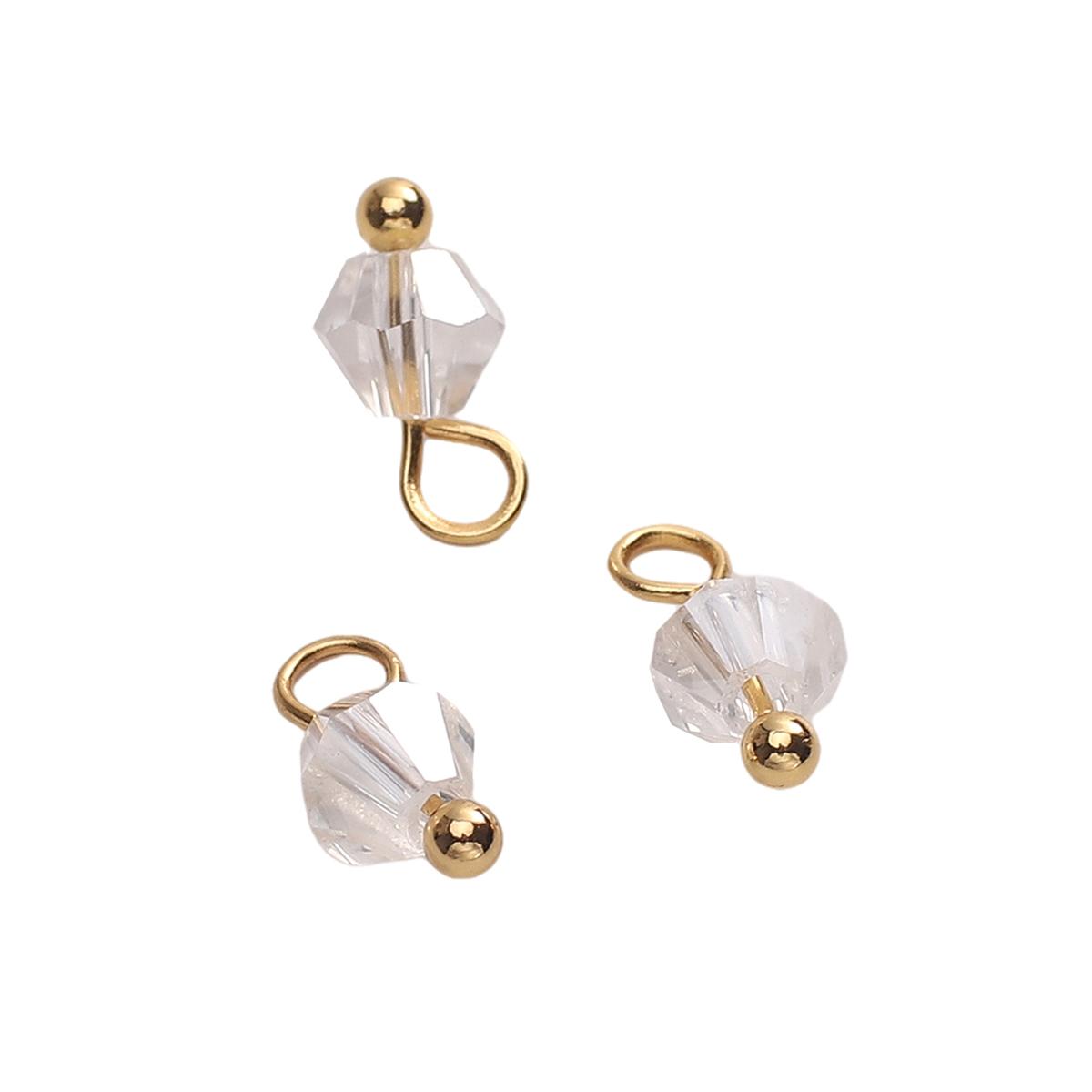 

4 мм 5 шт./пакет стеклянные острые бусины маленькая подвеска DIY браслет ожерелье серьги ювелирные изделия аксессуары 4mm 5pcs/bag