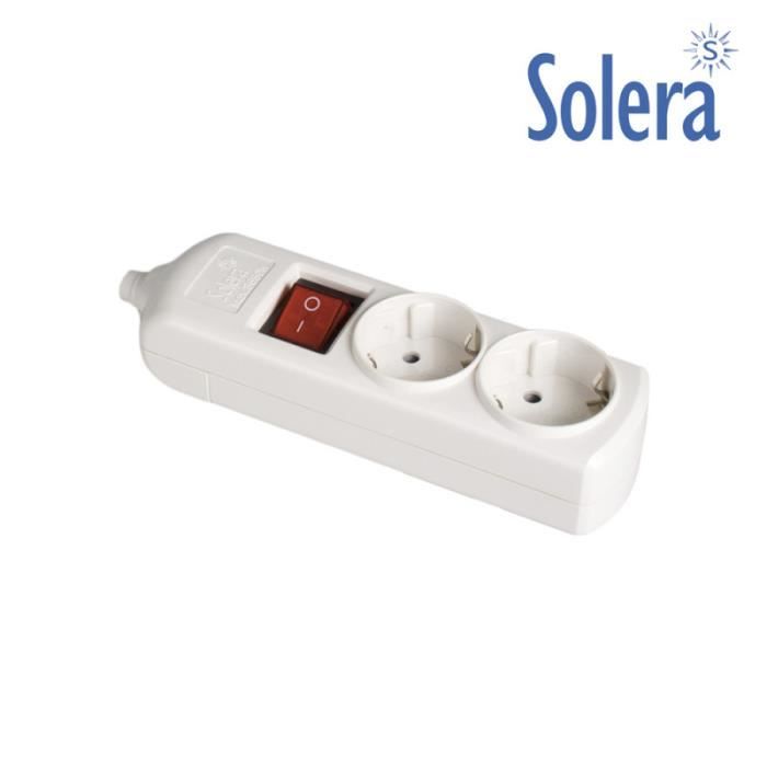 Multiprise - Solera - 8002il - 2 Prises - Interrupteur - 16A 250V