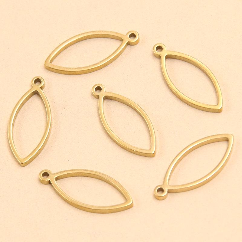 Stainless Steel Geometric Charm Molds: 10 Models & 2 Colors - Pentagram, Rhombus, Circle, Water Drop, Moon Pendants