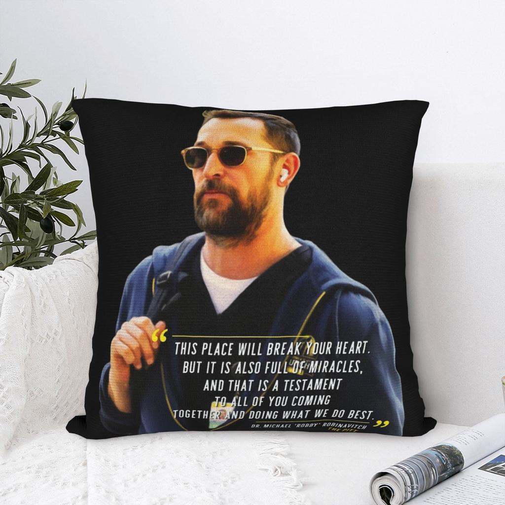 The Pitt Pillowcases Merch Printing Cushion Cover Decoration Dr. Jack Dr. Robby Throw Pillow Case Cover Chair Multi-Size
