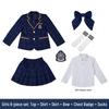 Plaid British Style Girls' Uniform Set for Kindergarten & Elementary School