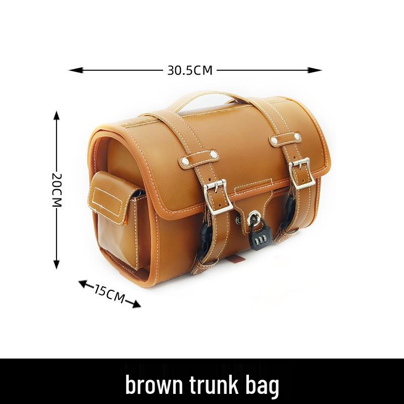 Qidian KD150C Retro Side Bag Canvas with Protective Bar, Backrest, and Footrest Modification