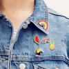 Stylish Woodpecker Watermelon Cartoon Brooch Creative Unique Alloy Breastpin Clothing Bag Hat Accessories