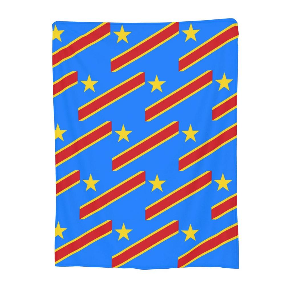 National Flag Democratic Republic Of The Congo Blanket Flannel Sofa Throw Blanket Warm for Couch Bedding Throws Bedspread Quilt