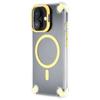 For iPhone 16 Magnetic Clear Case Shockproof Hybrid Phone Shell with Camera Lens Frame Kickstand