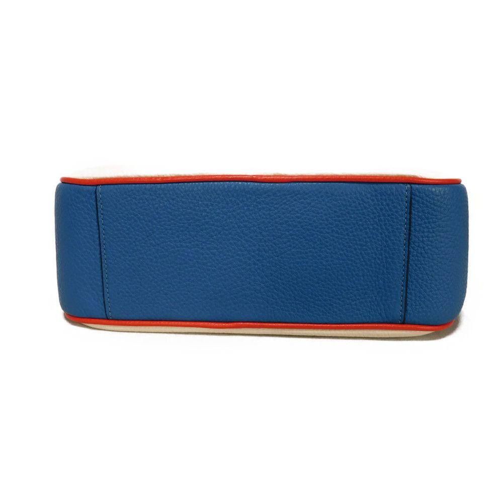Used 9726 Jess Crossbody 3041 7921 Logo Embossed Multi Color Block Unused Horse and Carriage Chalk Unisex from Japan