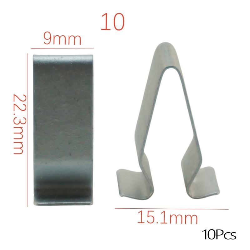 10 Pezzi Fermo Rivetto Fastener a U Universale per Console Centrale Cruscotto Auto Clip Metalliche per Pannelli Trim Auto